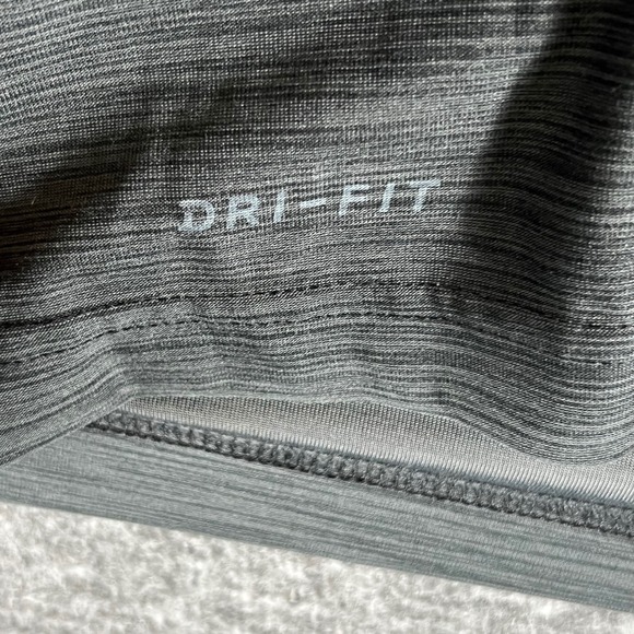 Nike Dri Fit Mens 4XL Gray Striped Quarter Zip Long Sleeve Pullover Shirt - Picture 9 of 10